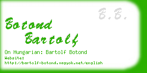botond bartolf business card